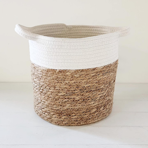 Two Tone Basket - Seagrass Cotton